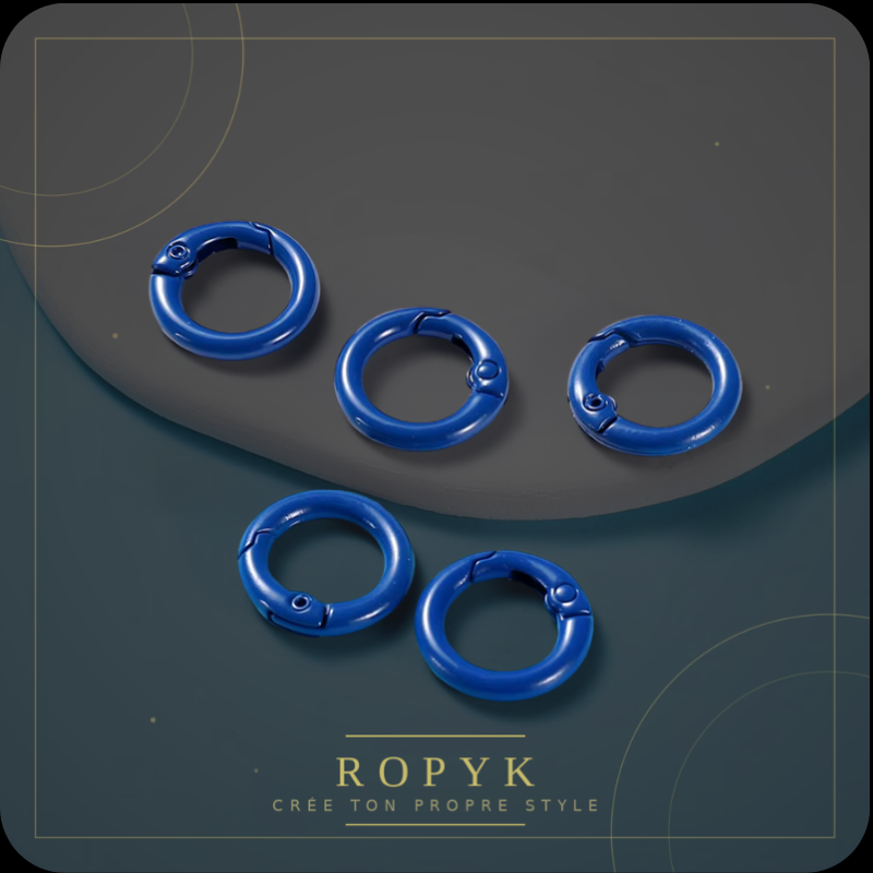 Ropyk - Anneaux Mousqueton Déco Sac (Lot de 5) - Multicolores - 41 mm