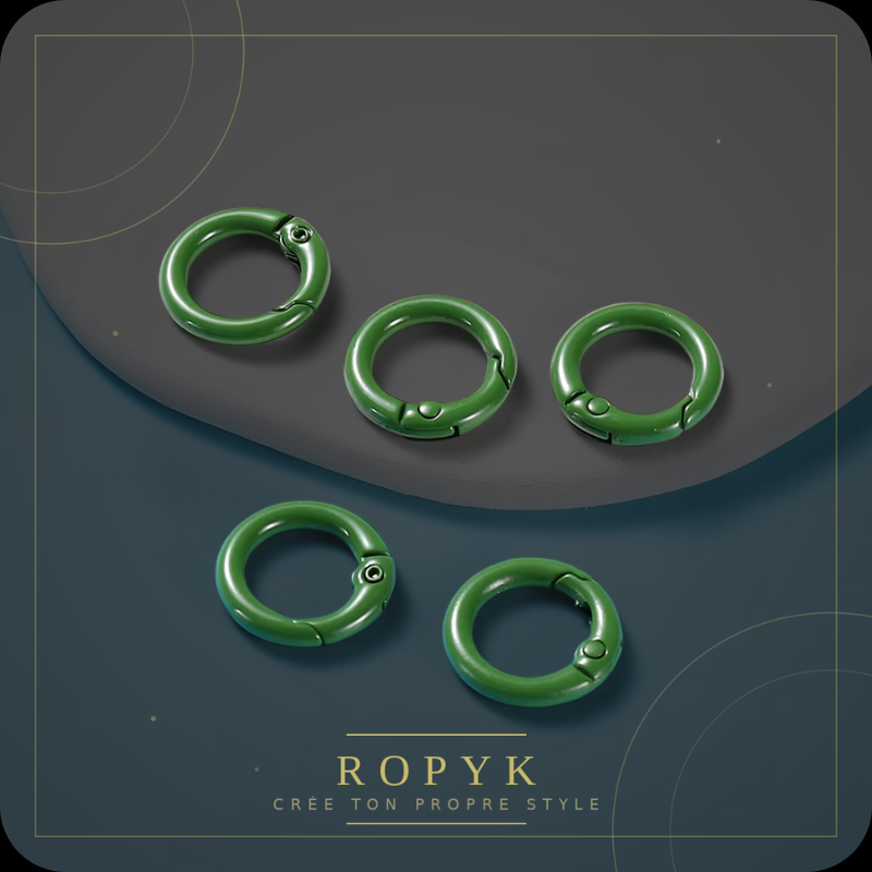 Ropyk - Anneaux Mousqueton Déco Sac (Lot de 5) - Multicolores - 41 mm