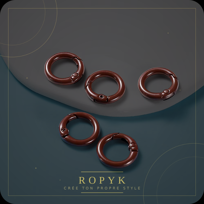 Ropyk - Anneaux Mousqueton Déco Sac (Lot de 5) - Multicolores - 41 mm