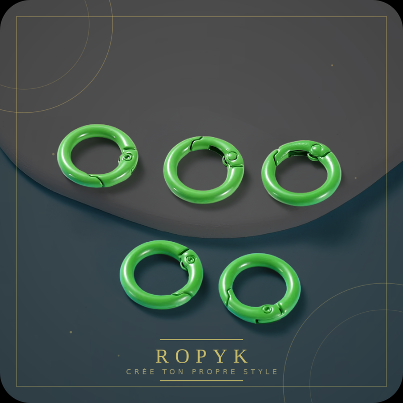 Ropyk - Anneaux Mousqueton Déco Sac (Lot de 5) - Multicolores - 41 mm