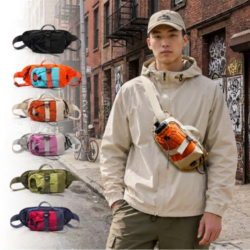 Ropyk - Sac Bandoulière Camping Étanche avec Porte-Gourde - Grande Capacité