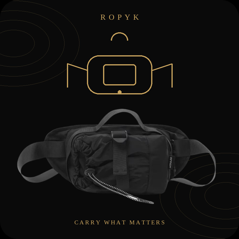 Sac bandoulière camping étanche Ropyk coloris noir