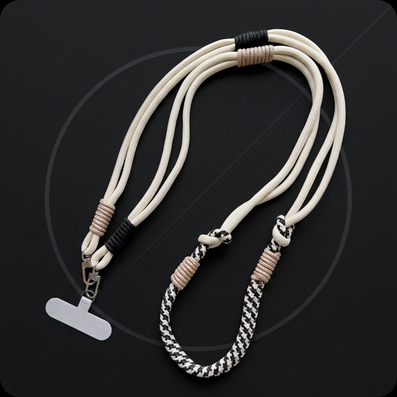 Ropyk - Cordon Universel 3-en-1 pour Téléphone –Tour de Cou, Dragonne Poignet et Attache Anti-Chute