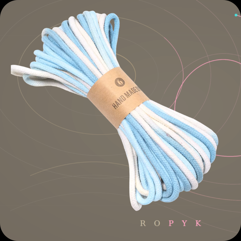 Ropyk-Corde en coton dégradé de 4mm, fil tressé artisanal de 10 yards (environ 9 mètres), idéale pour la fabrication de sacs, porte-clés, accessoires DIY et bracelets.