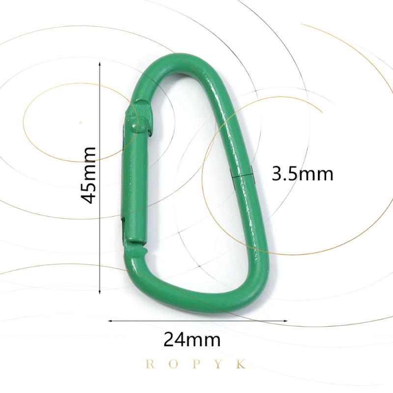 Ropyk - Lot de 10 Mousquetons Déco Alliage – Multicolores, Forme D, Clip Porte-clés & Sa