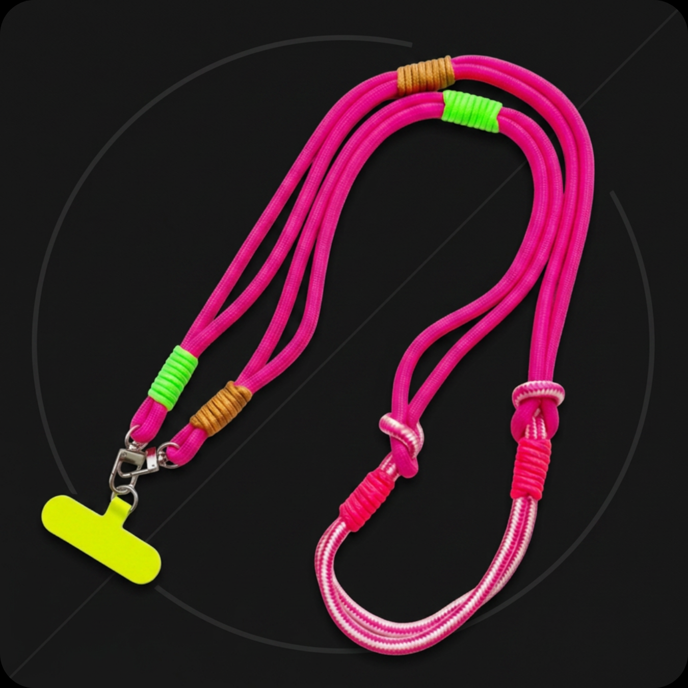 Ropyk - Cordon Universel 3-en-1 pour Téléphone –Tour de Cou, Dragonne Poignet et Attache Anti-Chute