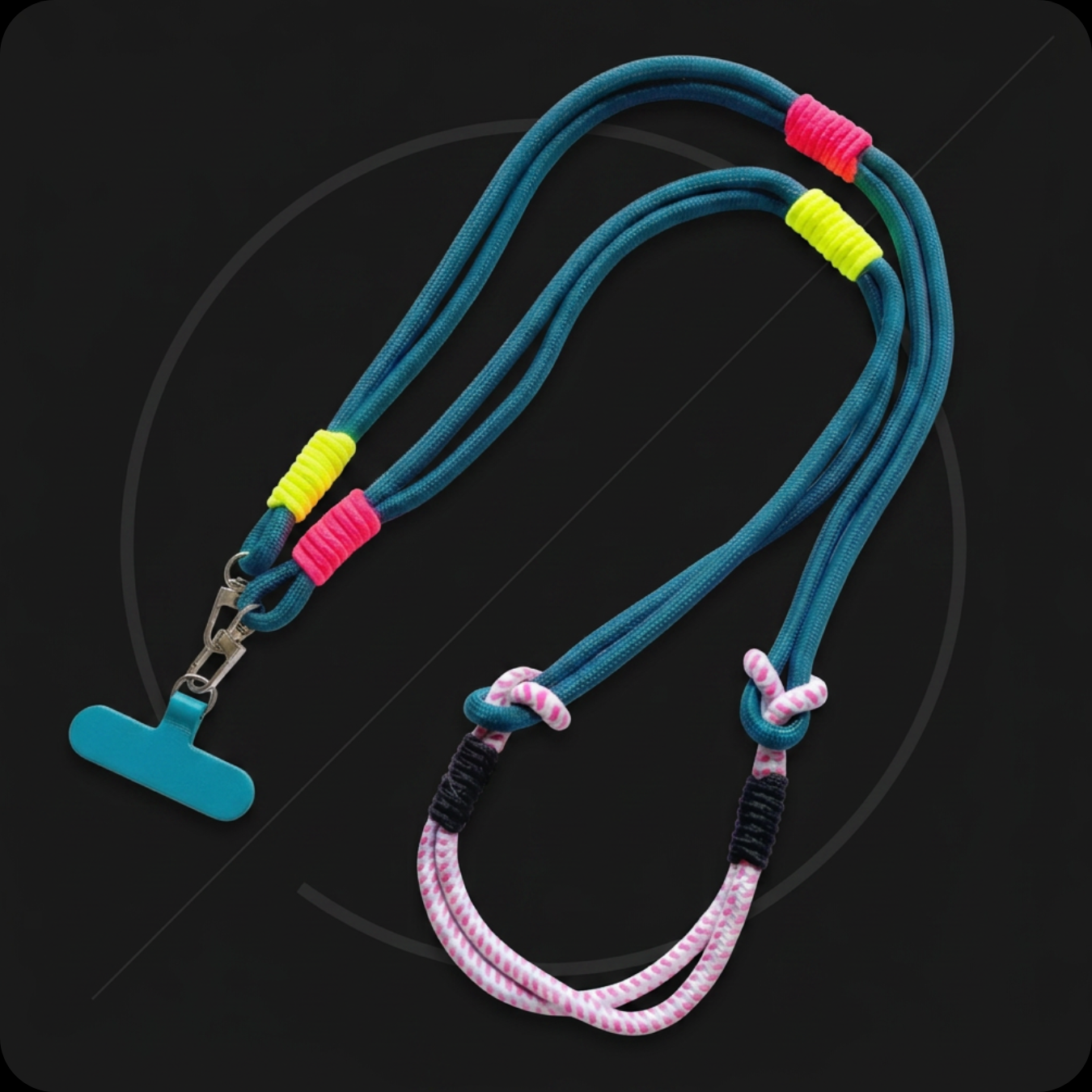 Ropyk - Cordon Universel 3-en-1 pour Téléphone –Tour de Cou, Dragonne Poignet et Attache Anti-Chute