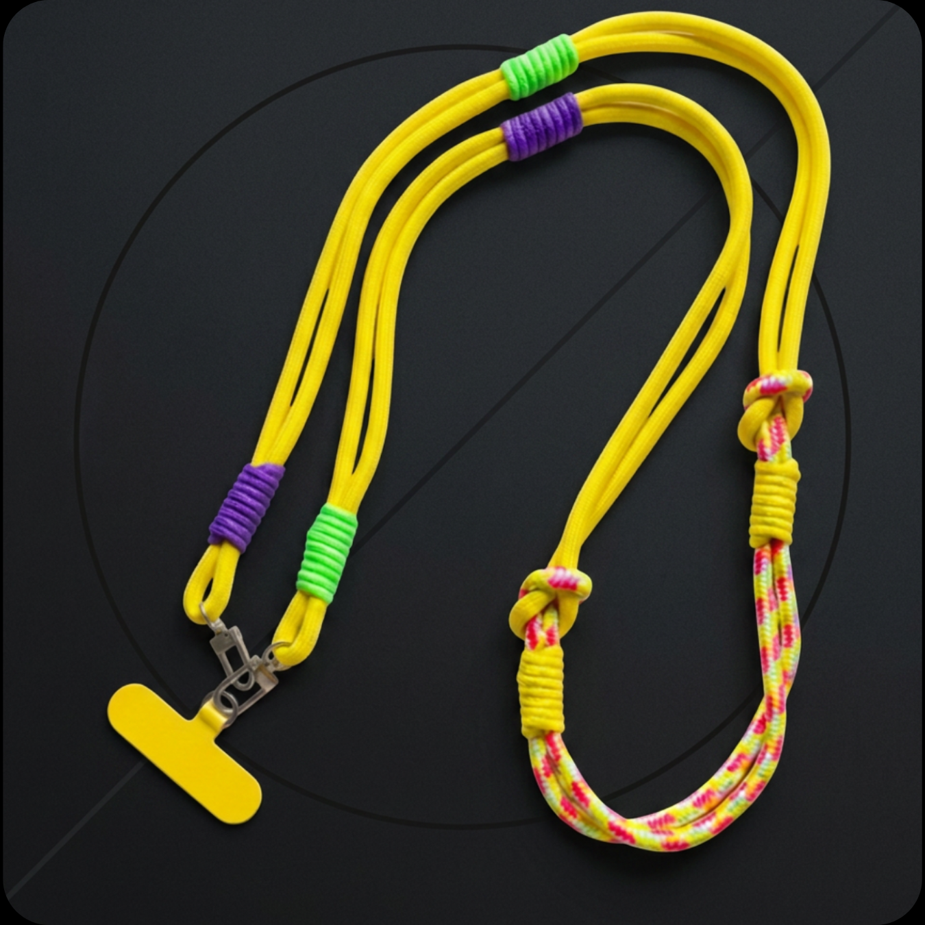 Ropyk - Cordon Universel 3-en-1 pour Téléphone –Tour de Cou, Dragonne Poignet et Attache Anti-Chute
