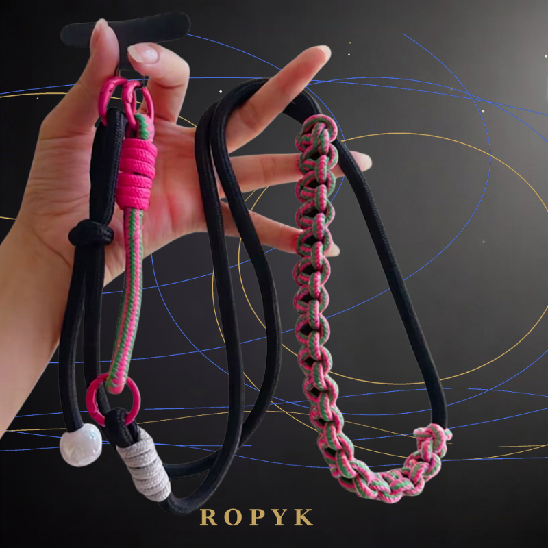 Ropyk - Lanyard Tressé Multicolore pour Téléphone – Bandoulière Réglable, Anti-Chute
