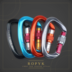 Ropyk - Mousqueton Déco Sac Aluminium D-Ring 100mm