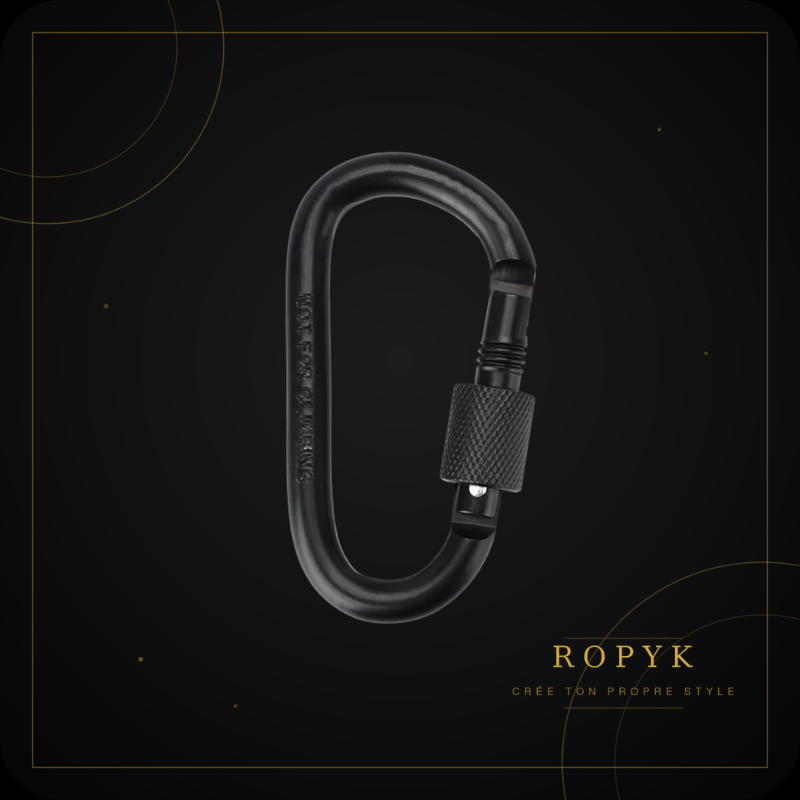 Ropyk - Mousqueton Déco Sac Aluminium D-Ring