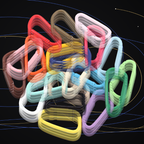 Ropyk - Lot de 10 Mousquetons Déco Alliage – Multicolores, Forme D, Clip Porte-clés & Sa